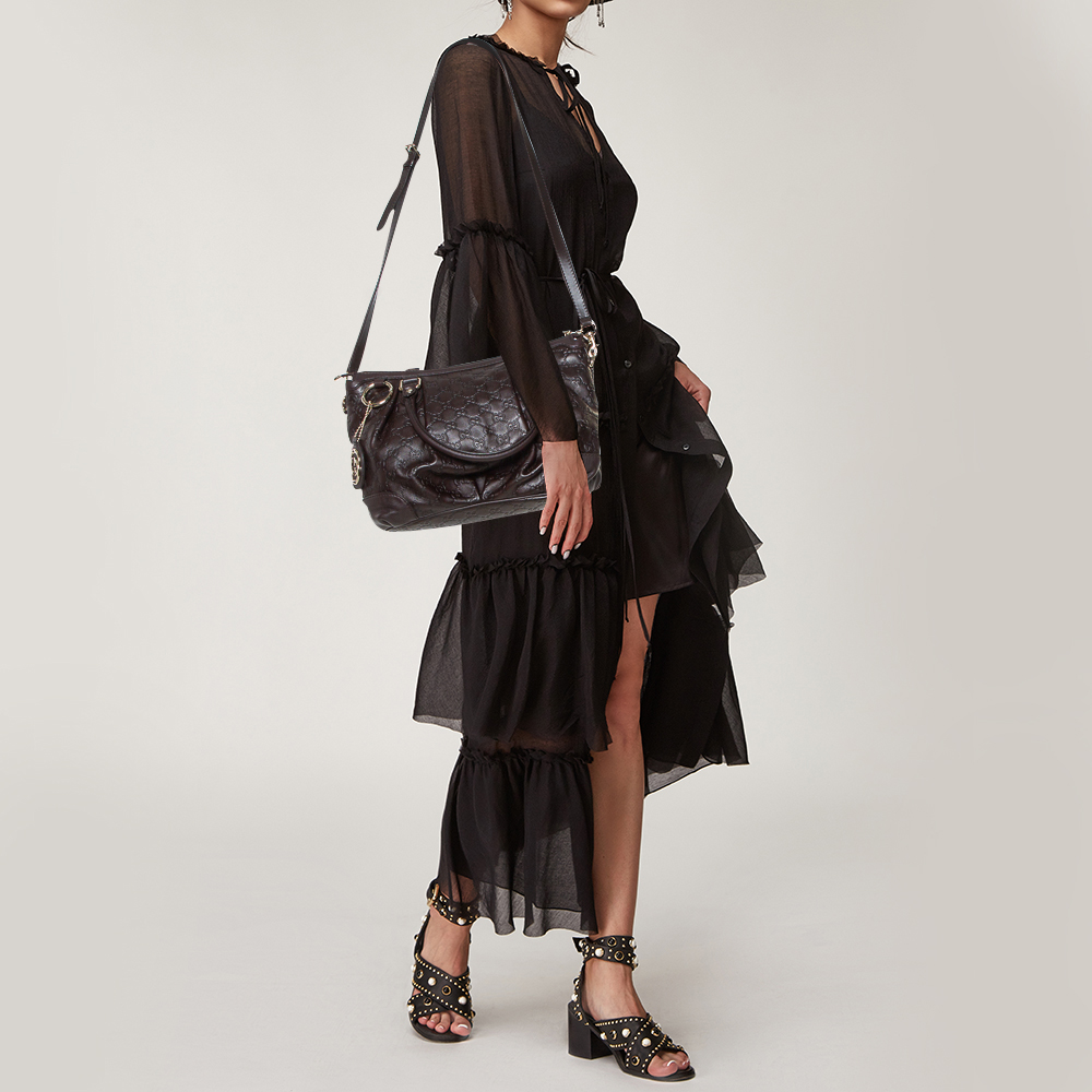 

Gucci Dark Brown Guccissima Leather Sukey Tote
