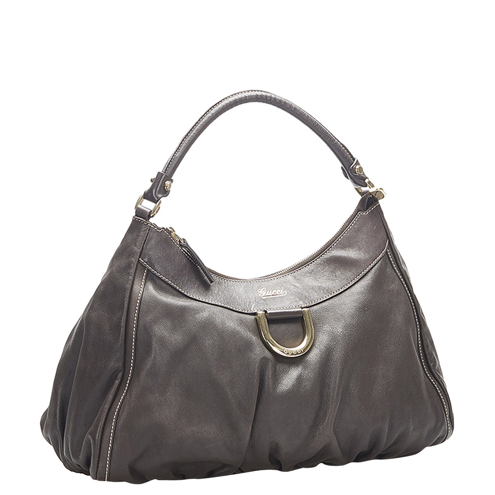 

Gucci Brown Leather Abbey D-Ring Hobo Bag