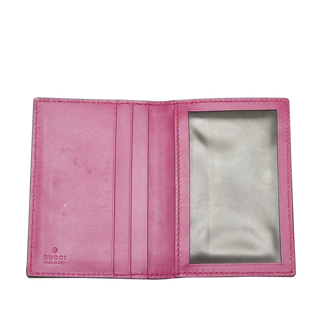 

Gucci Pink Guccissima Leather Bow Card Holder
