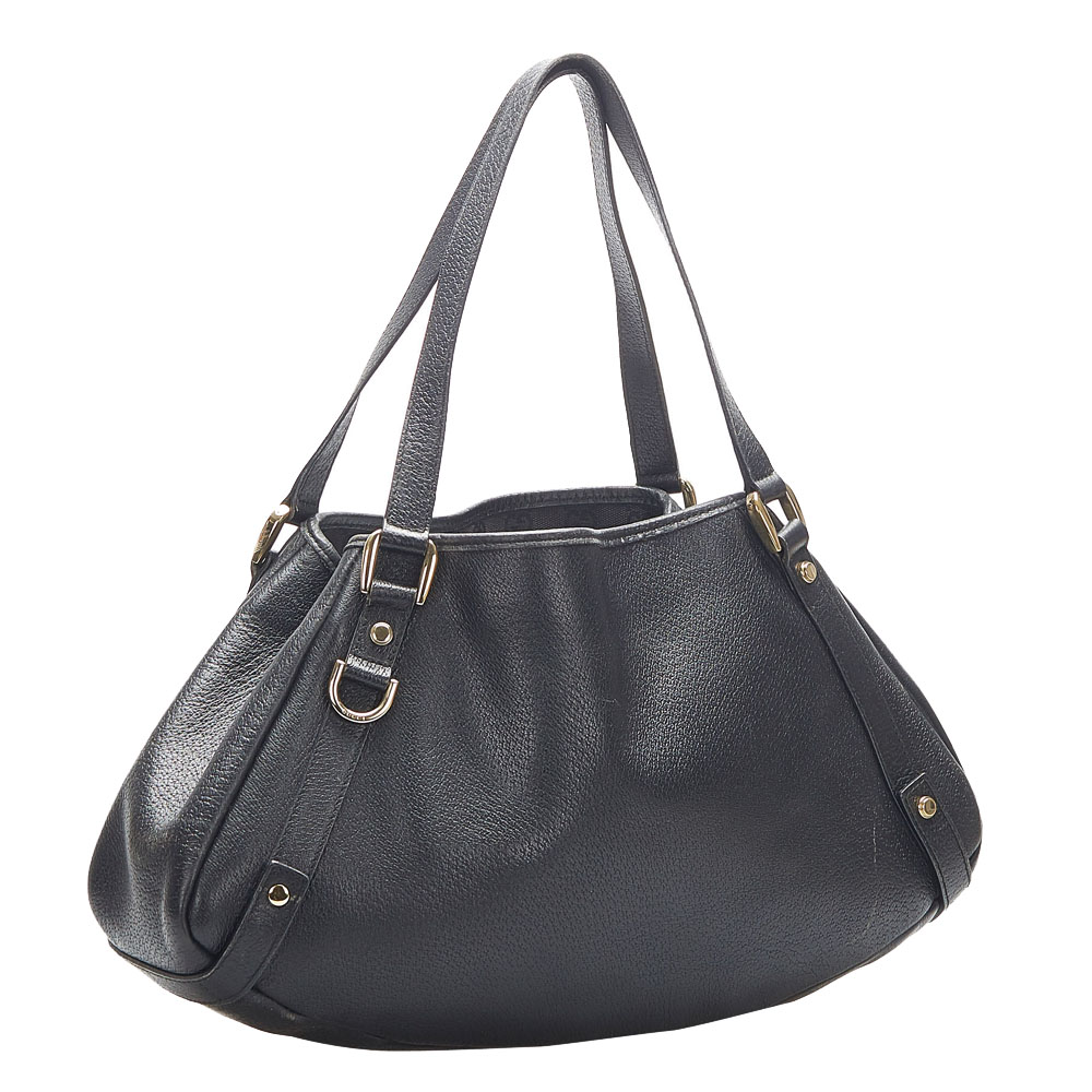 

Gucci Black Leather Pelham Hobo Bag