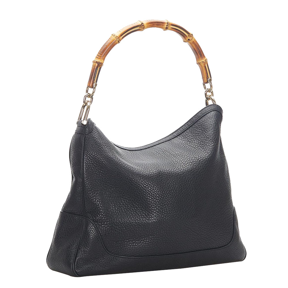 

Gucci Black Leather Bamboo Bag