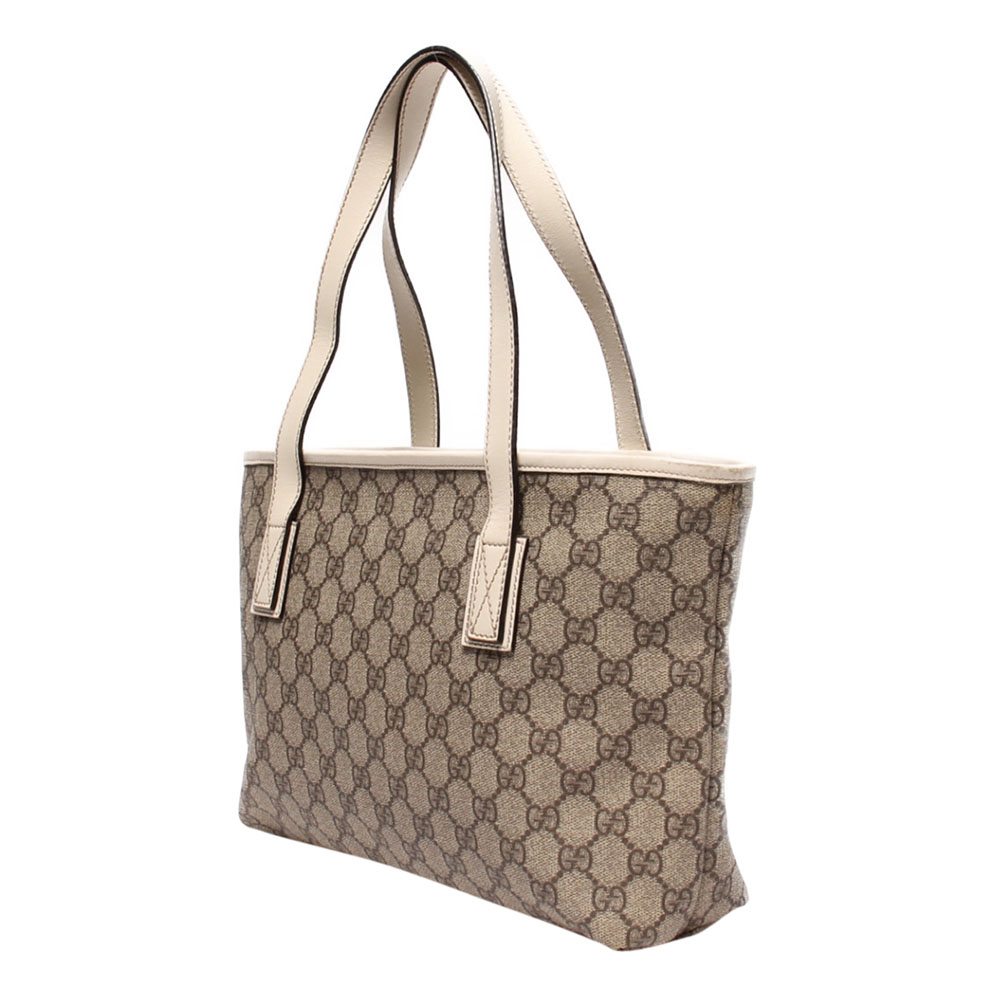 

Gucci White/Beige GG Canvas Tote Bag