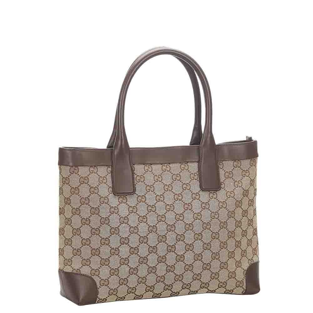 

Gucci Brown/Beige Canvas Fabric Tote