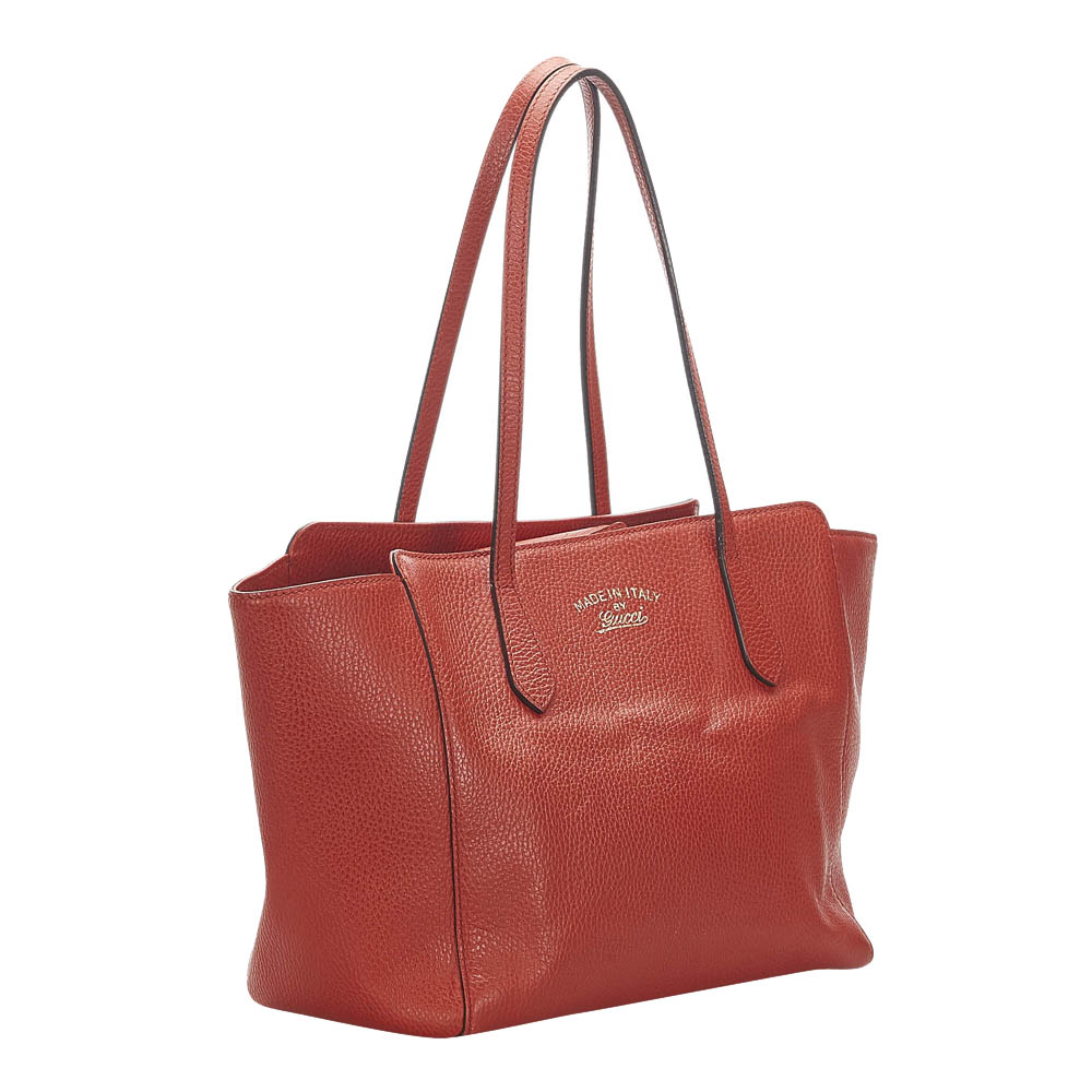 

Gucci Red Leather Swing Tote Bag