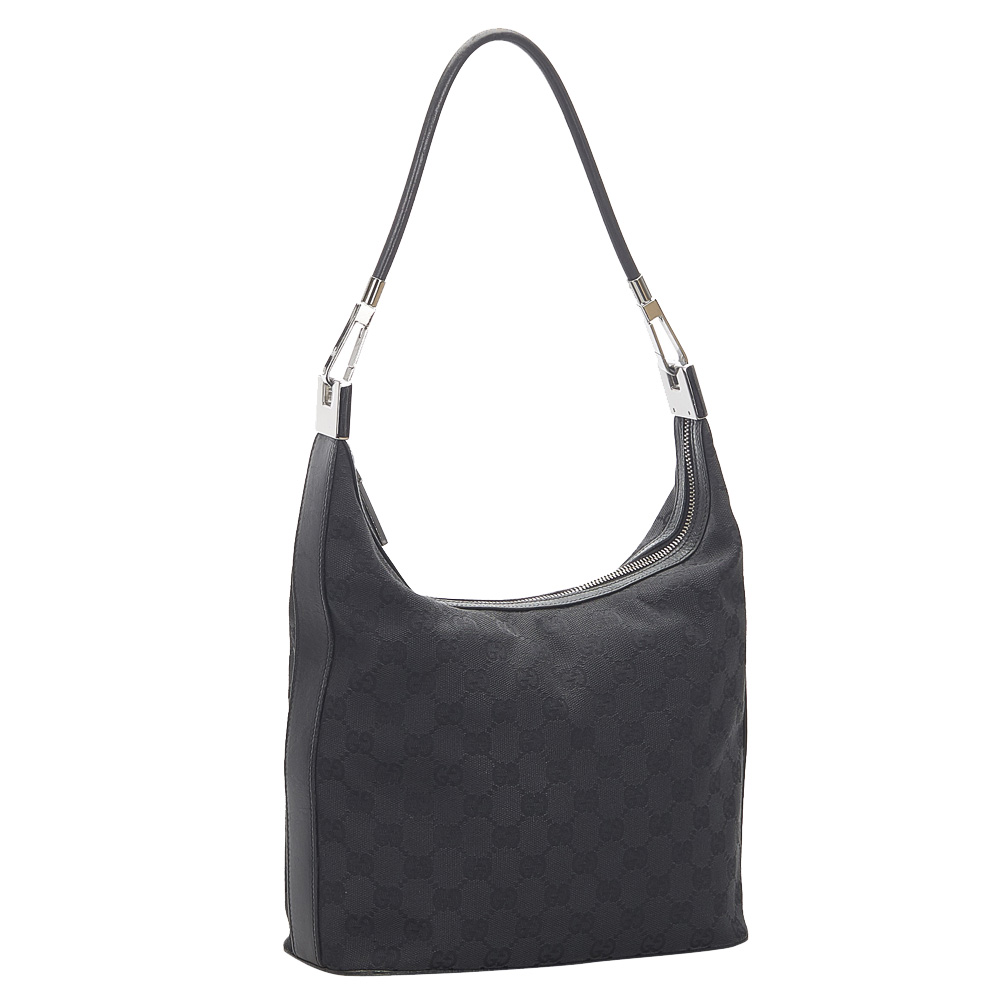

Gucci Black Canvas Fabric Hobo