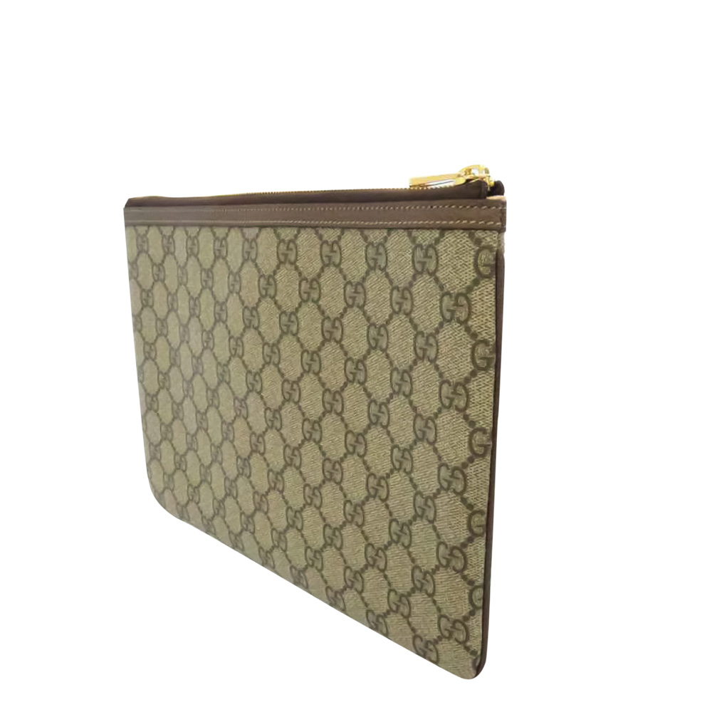 

Gucci Beige GG Supreme Canvas Ophidia Clutch Bag