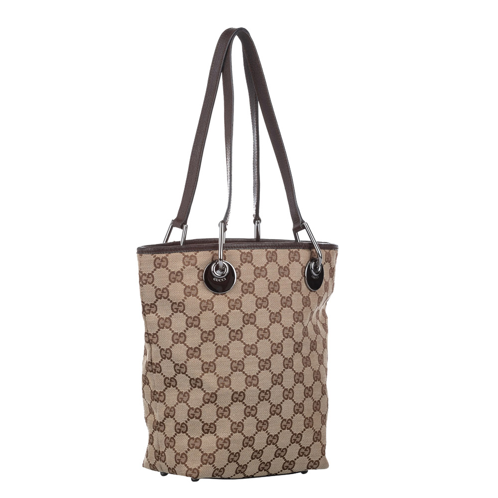 

Gucci Beige/Brown GG Canvas Eclipse Tote Bag