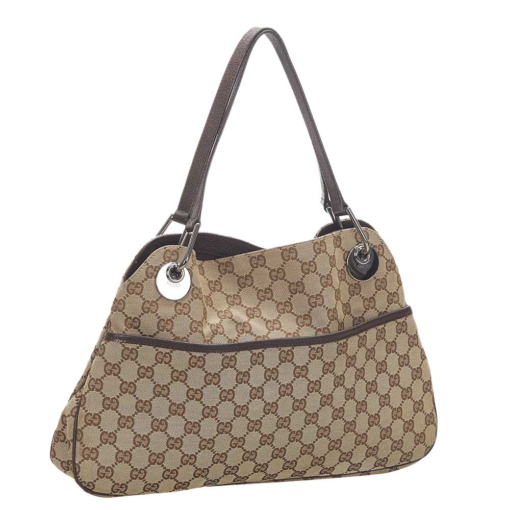 

Gucci Beige/Brown GG Canvas Eclipse Tote Bag