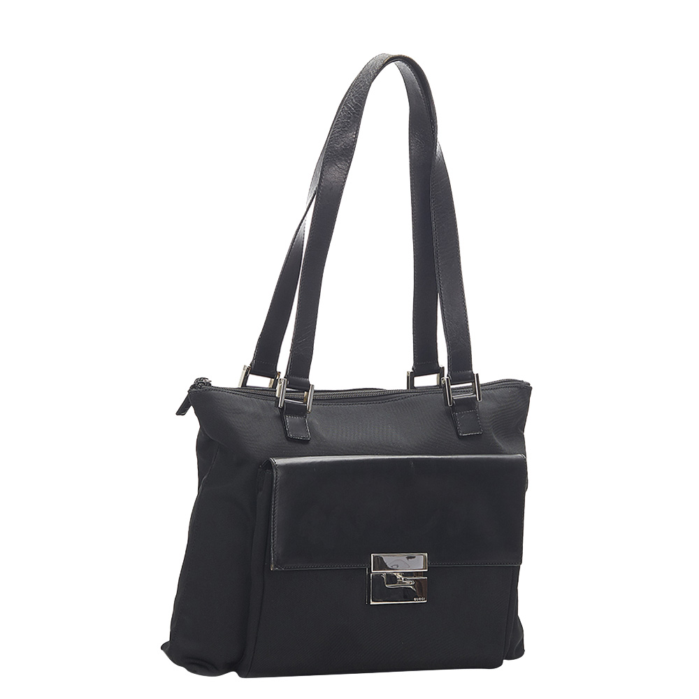 

Gucci Black GG Canvas Tote Bag