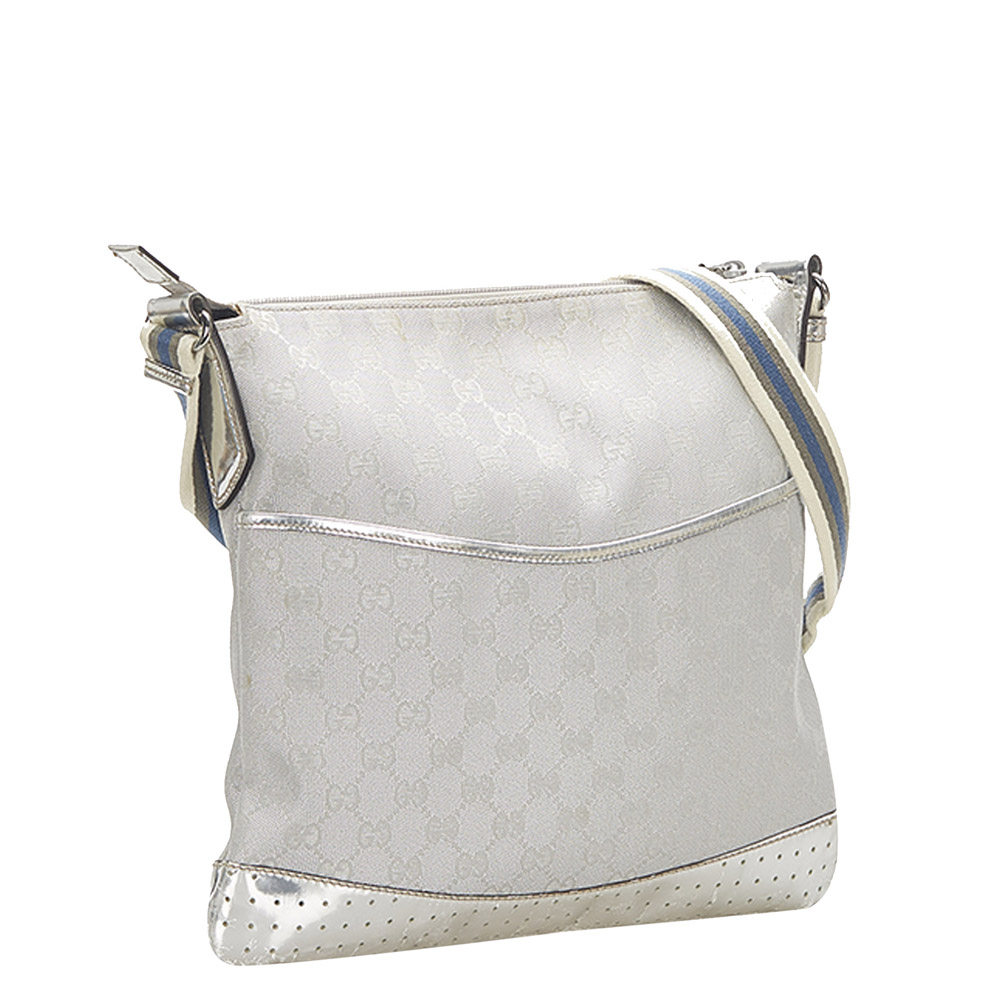 

Gucci Silver Canvas Fabric Shoulder Bag