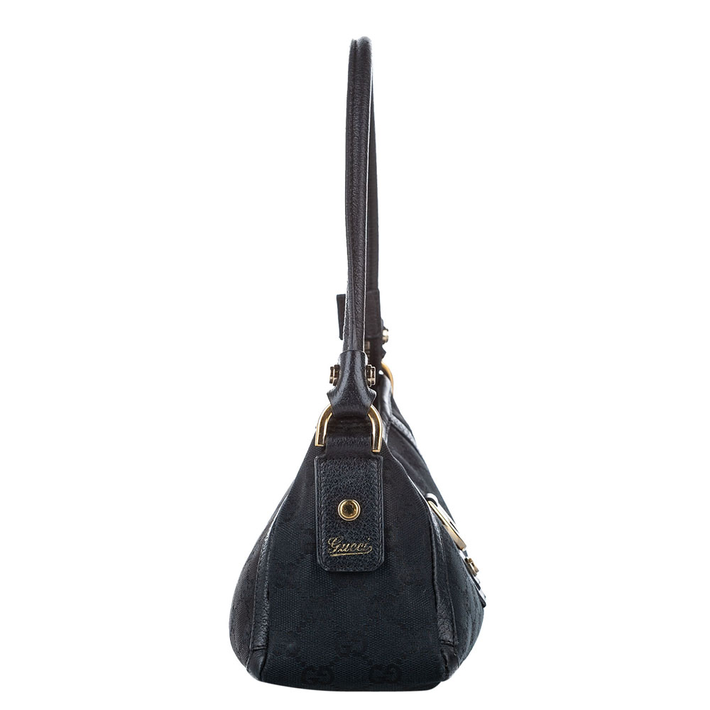 

Gucci Black Leather Abbey D-Ring Hobo Bag