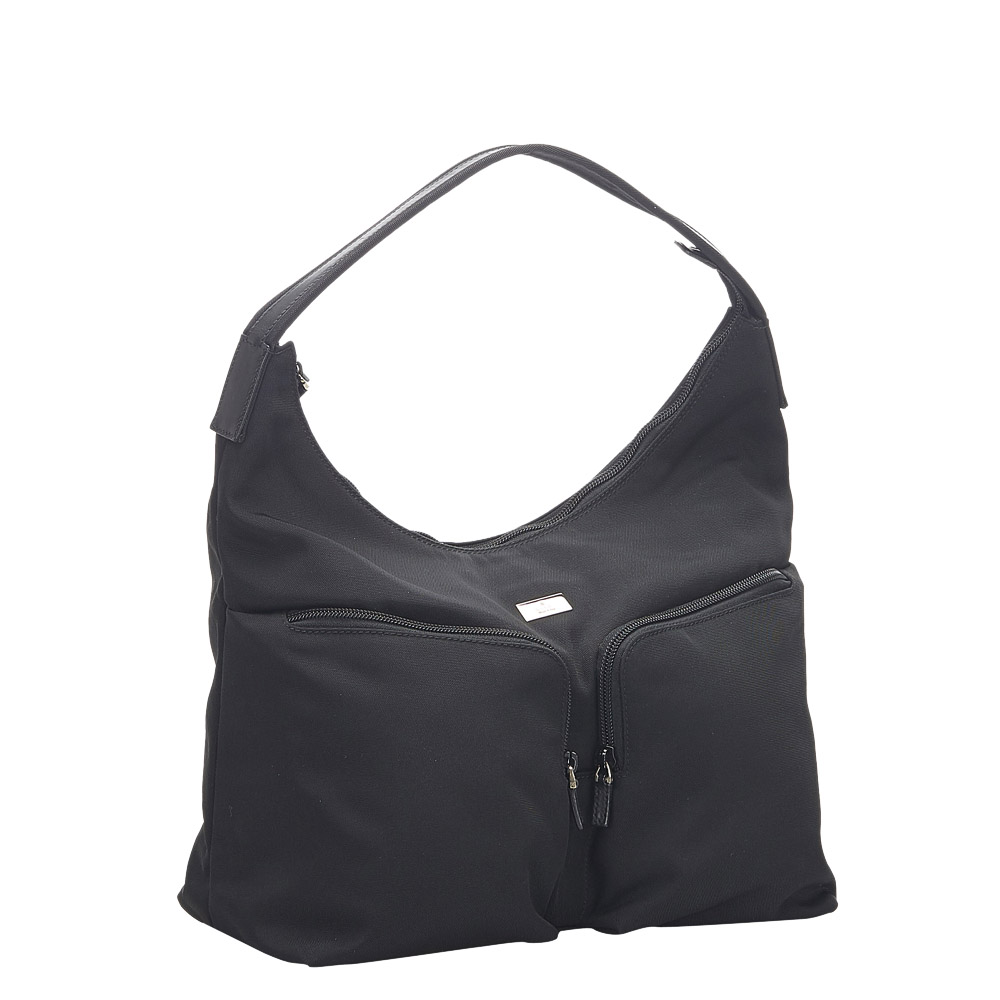 

Gucci Black Canvas Shoulder Bag