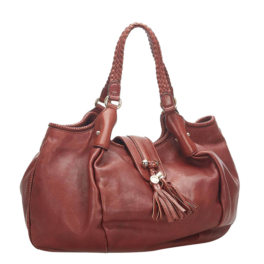 

Gucci Brown Leather Marrakech Hobo Bag