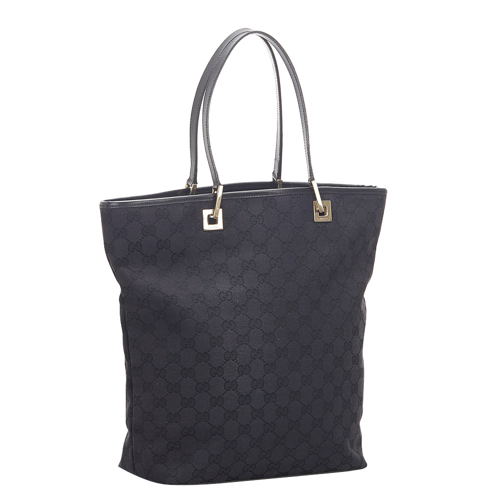

Gucci Black GG Canvas Tote Bag