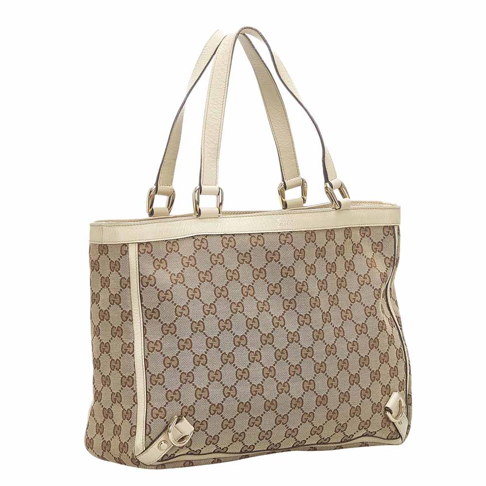 

Gucci GG Canvas Abbey D- Ring Tote Bag, Beige