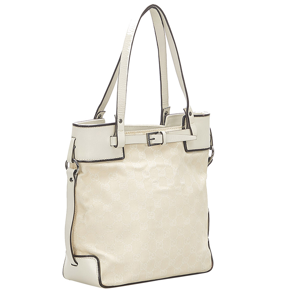 

Gucci White Canvas Fabric Tote