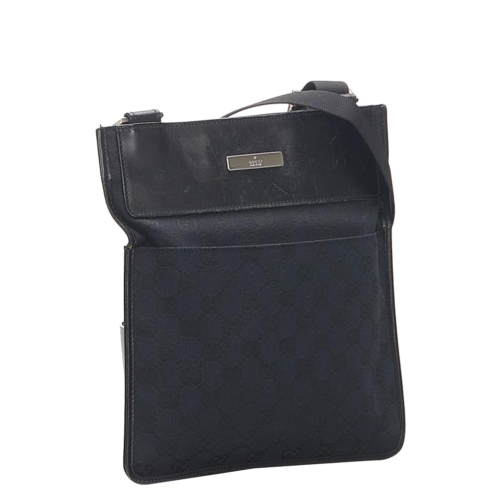 

Gucci Black GG Canvas Shoulder Bag