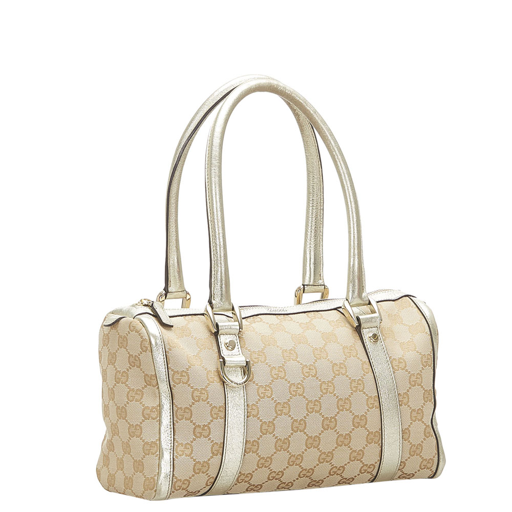

Gucci Beige/Brown GG Canvas Satchel Bag
