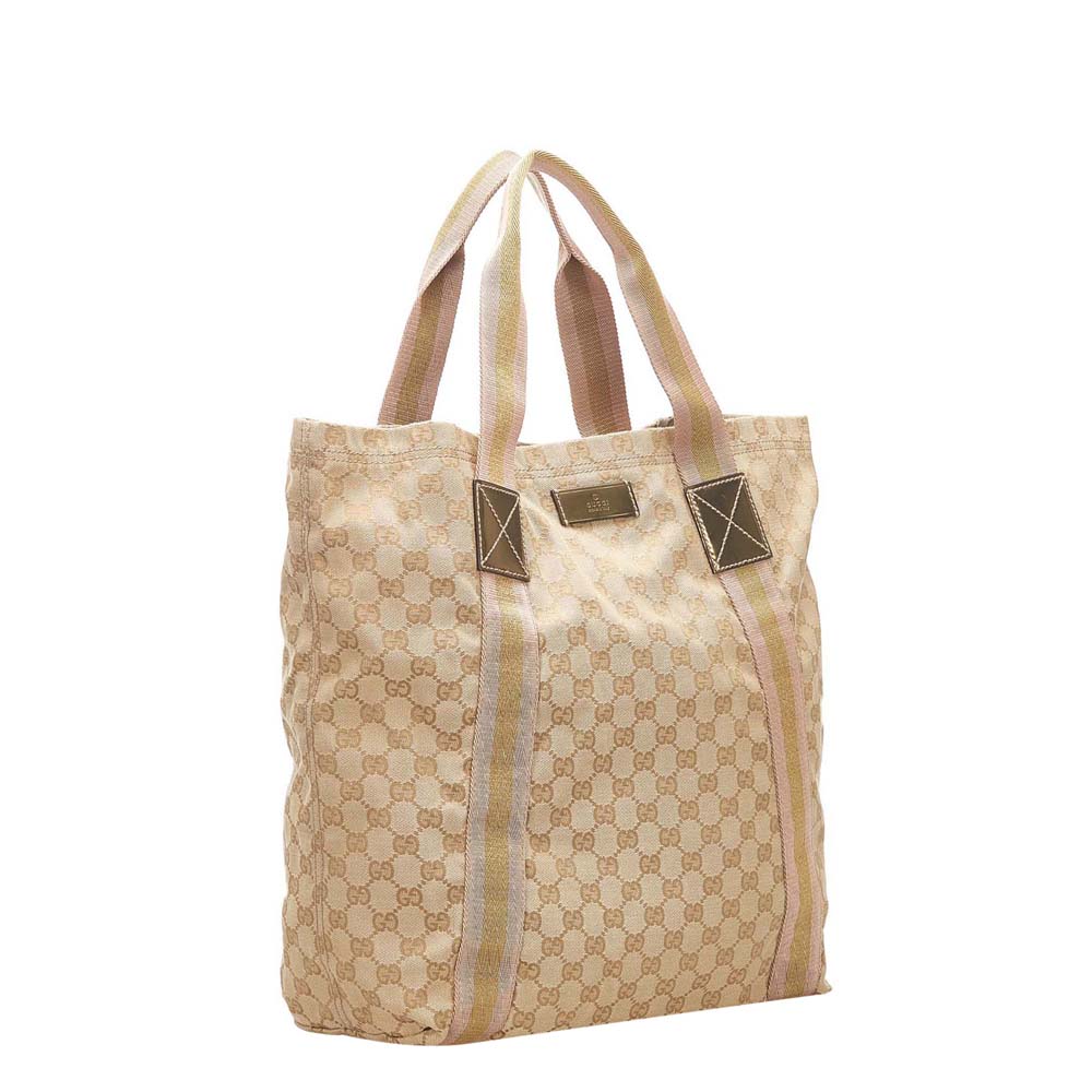 

Gucci Brown/Beige Canvas Fabric Tote Bag