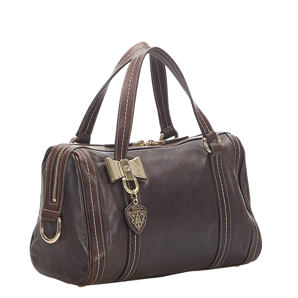 

Gucci Brown Leather Duchessa Boston Bag