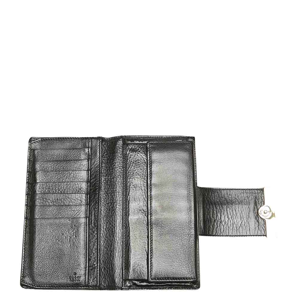 

Gucci Black Guccissima Leather Continental Wallet