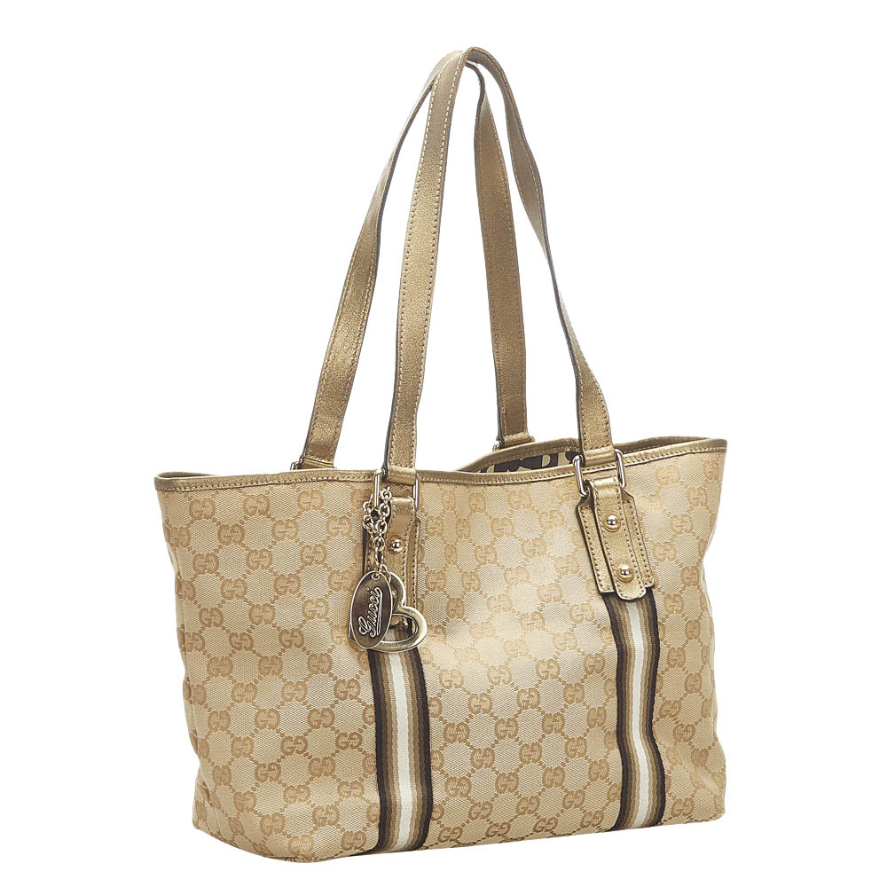 

Gucci Beige Canvas Leather Jolicoeur Shoulder Bag
