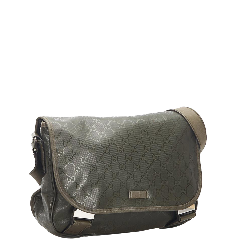 

Gucci Green GG Imprime Canvas Crossbody Bag