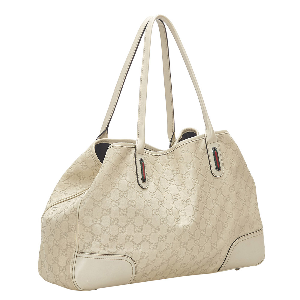 

Gucci White Guccissima Leather Princy Tote Bag