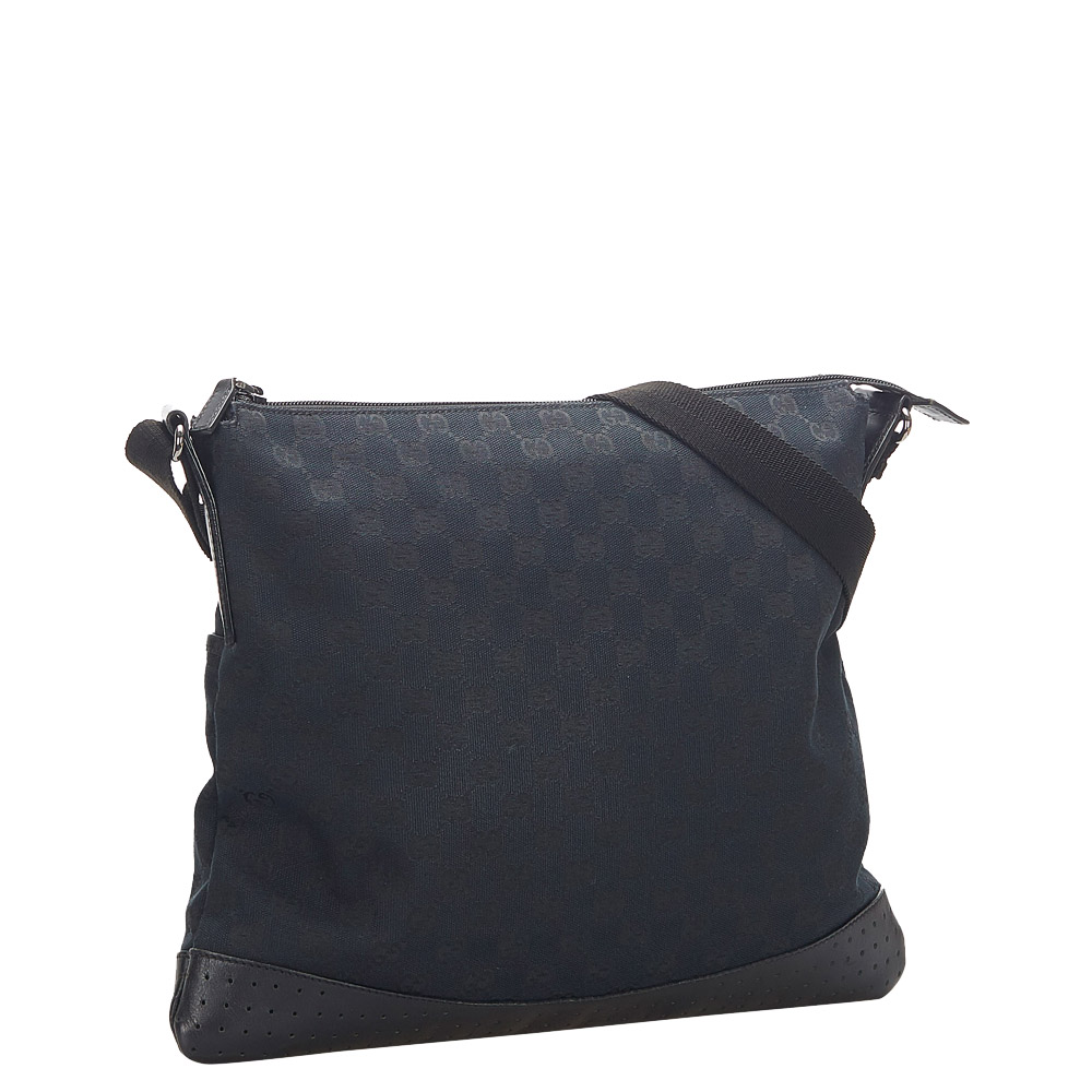 

Gucci Black GG Canvas Shoulder Bag