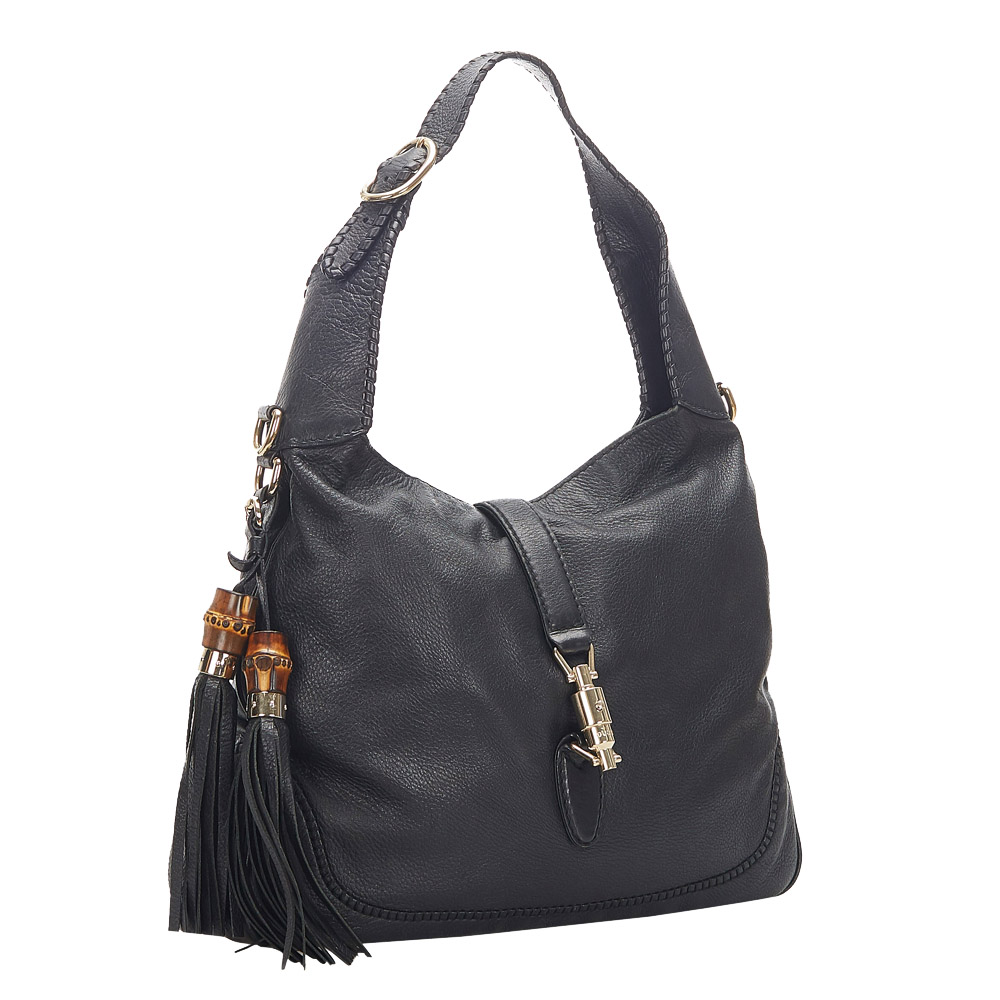 

Gucci Black Leather Jackie Hobo Bag