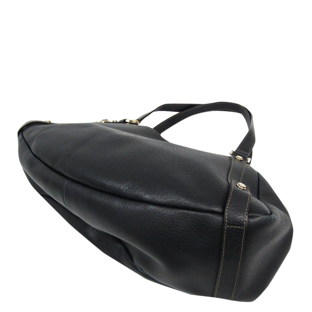 

Gucci Navy Blue Leather Tote Bag