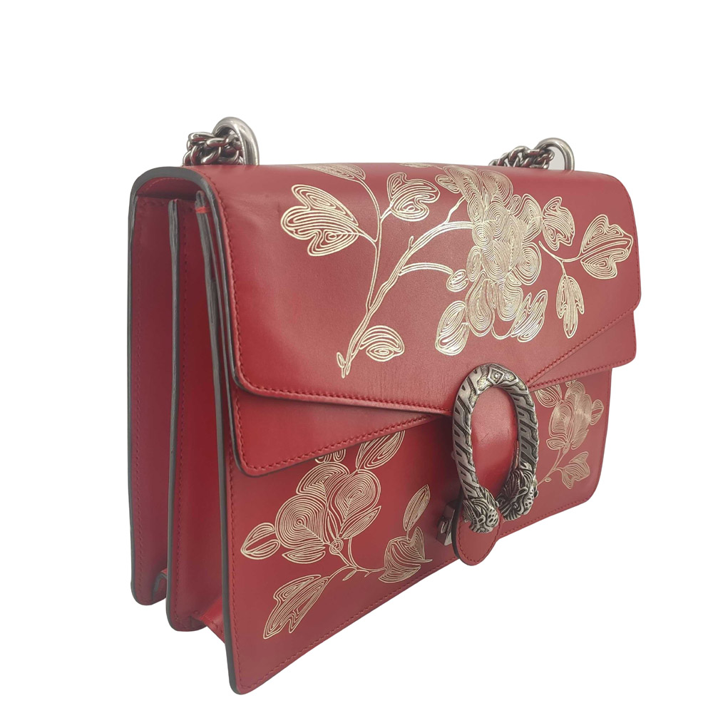 

Gucci Red Chinese New Year Leather Dionysus Shoulder Bag