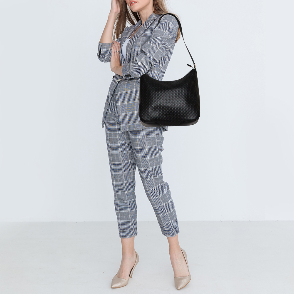

Gucci Black Microguccissima Leather Hobo