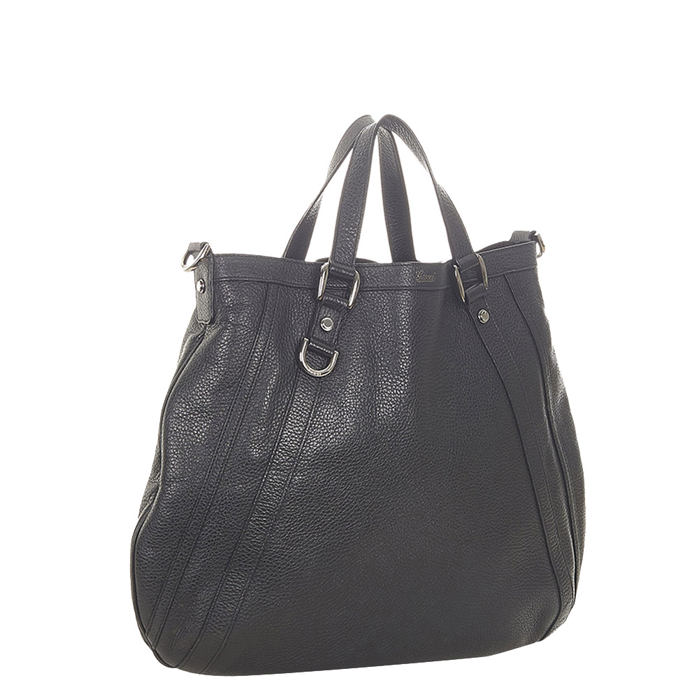 

Gucci Black Leather Pelham Tote Bag