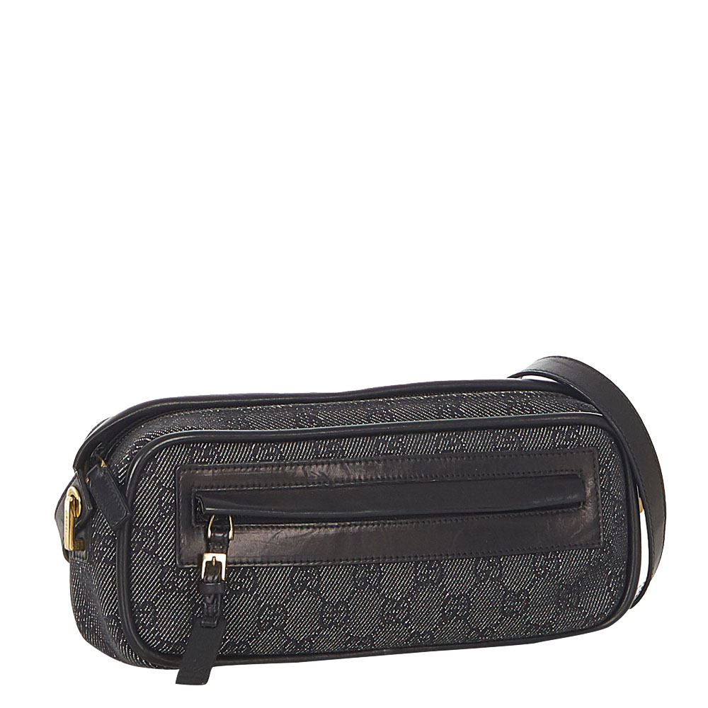 

Gucci Black GG Canvas Shoulder Bag