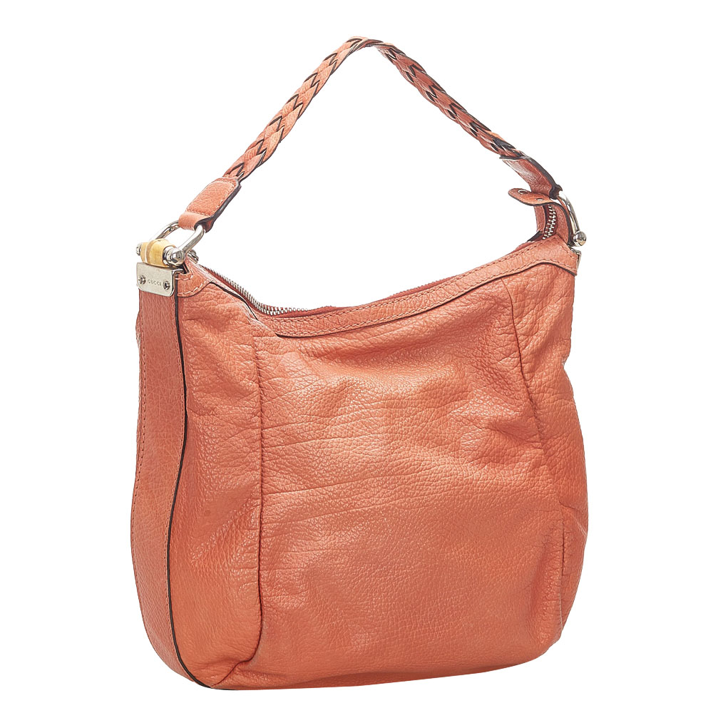 

Gucci Brown Leather Bamboo Bar Shoulder Bag