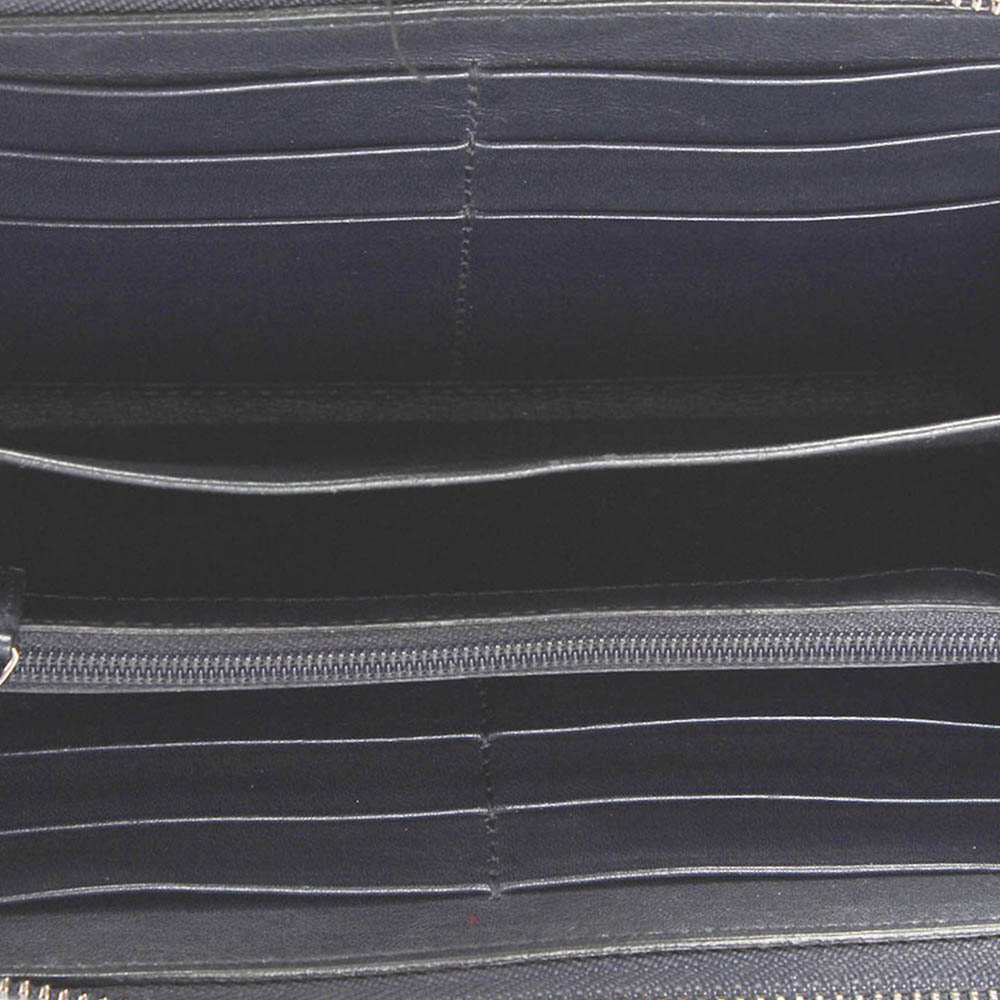 

Gucci Black Microguccissima Zip Around Leather Wallet
