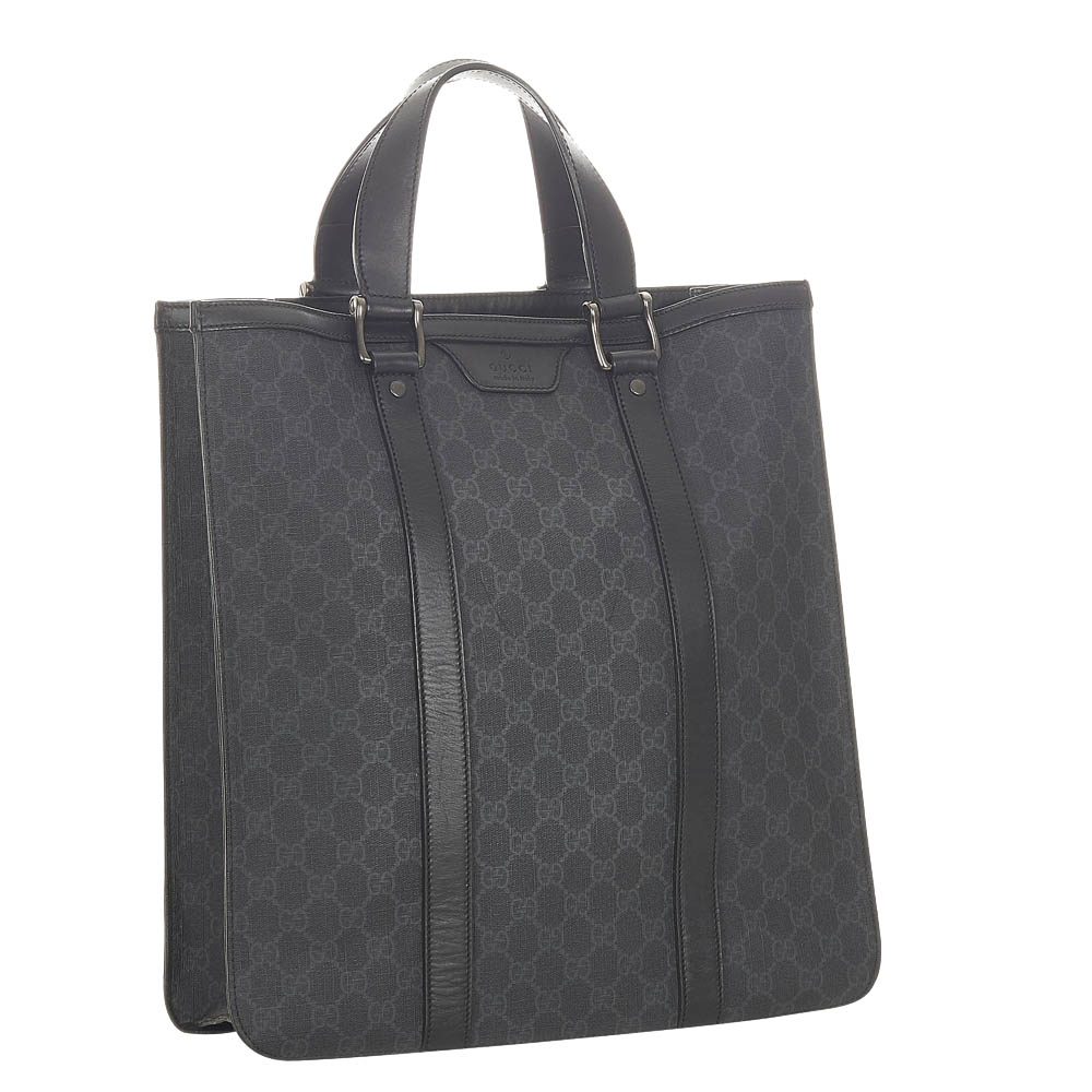 

Gucci Black GG Supreme Canvas Tote Bag