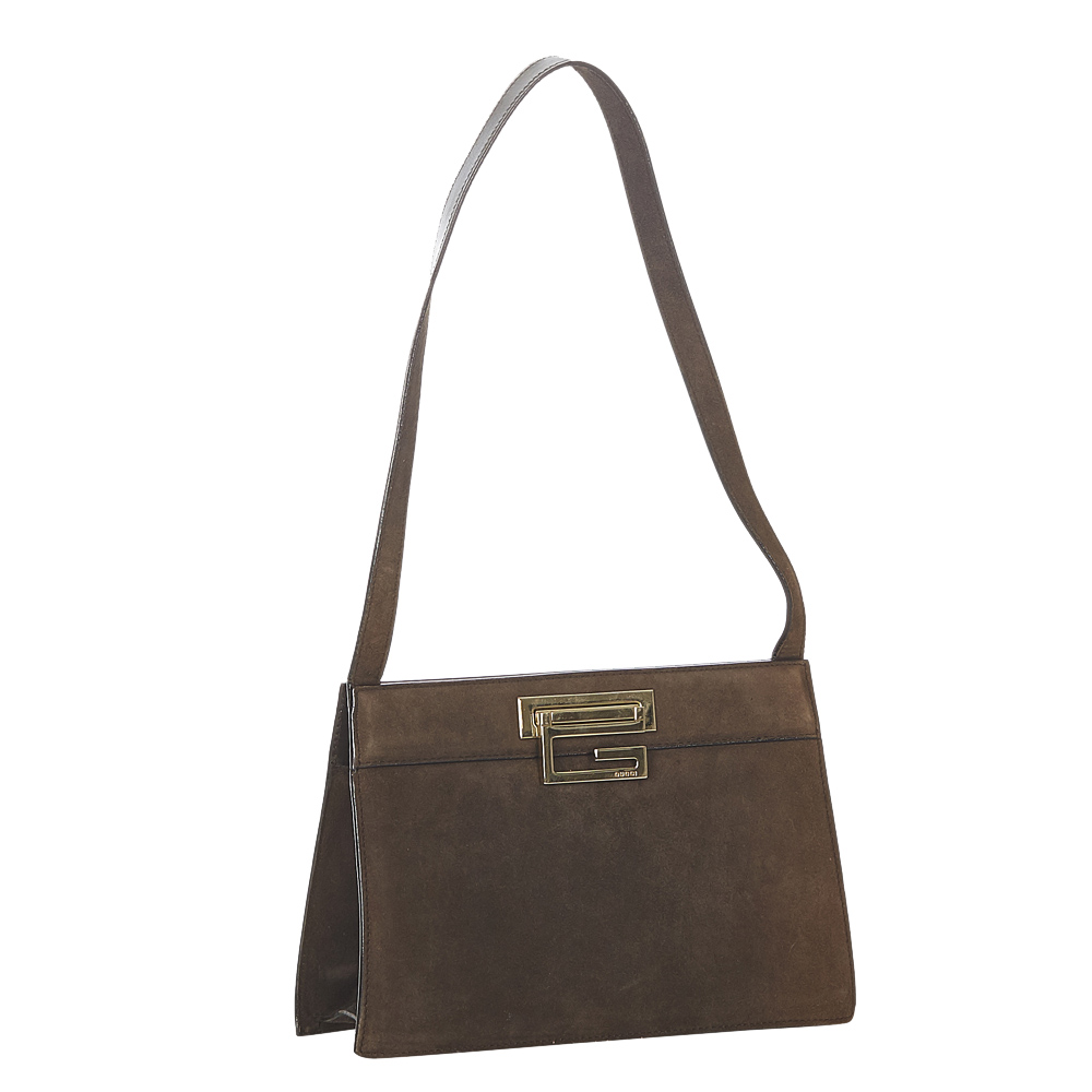 

Gucci Brown Suede Shoulder Bag