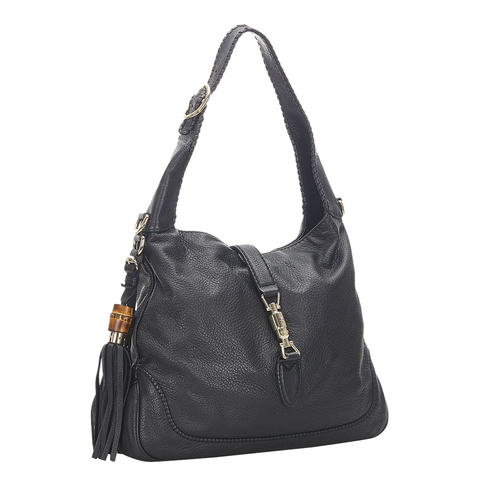 

Gucci Black Leather Jackie Hobo Bag