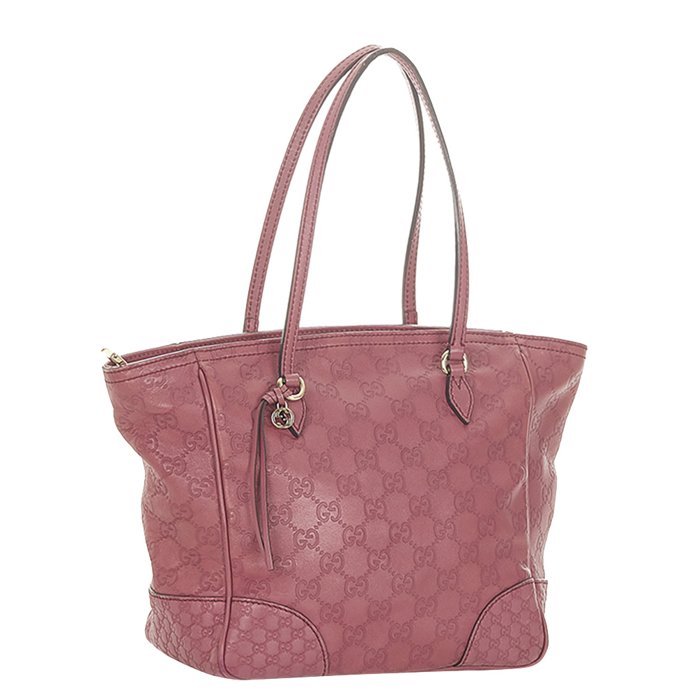 

Gucci Pink Guccissima Leather Bree Tote Bag