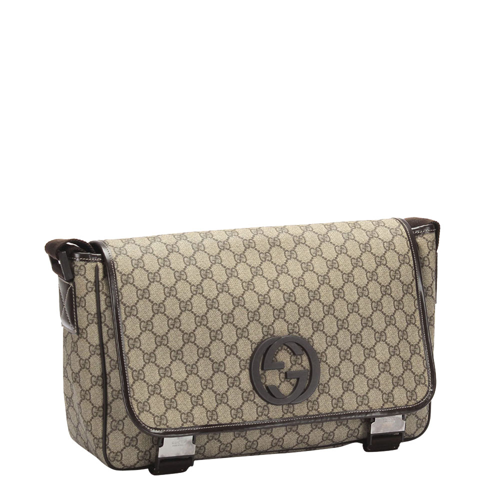 

Gucci Brown/Beige GG Supreme Crossbody Bag