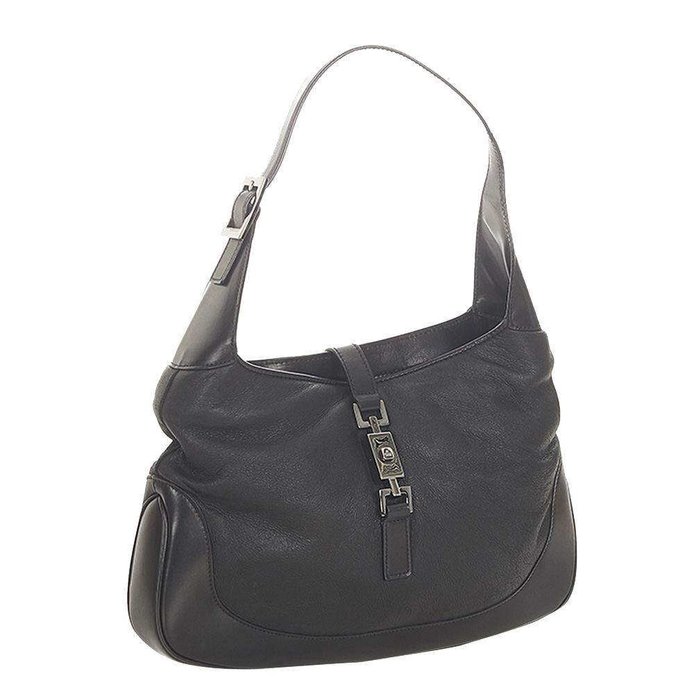 

Gucci Black Leather Jackie Hobo Bag
