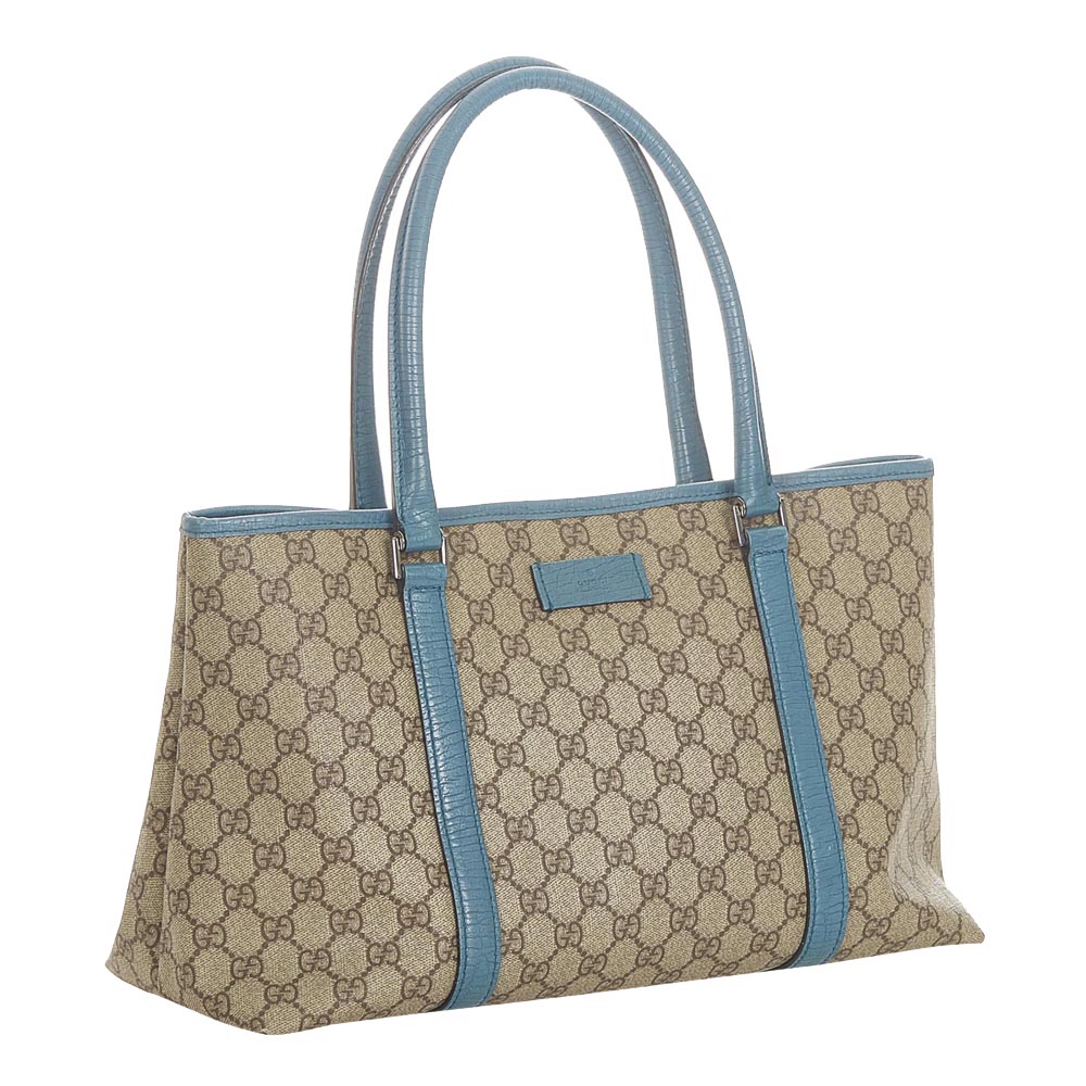 

Gucci Beige/Blue GG Canvas Tote Bag