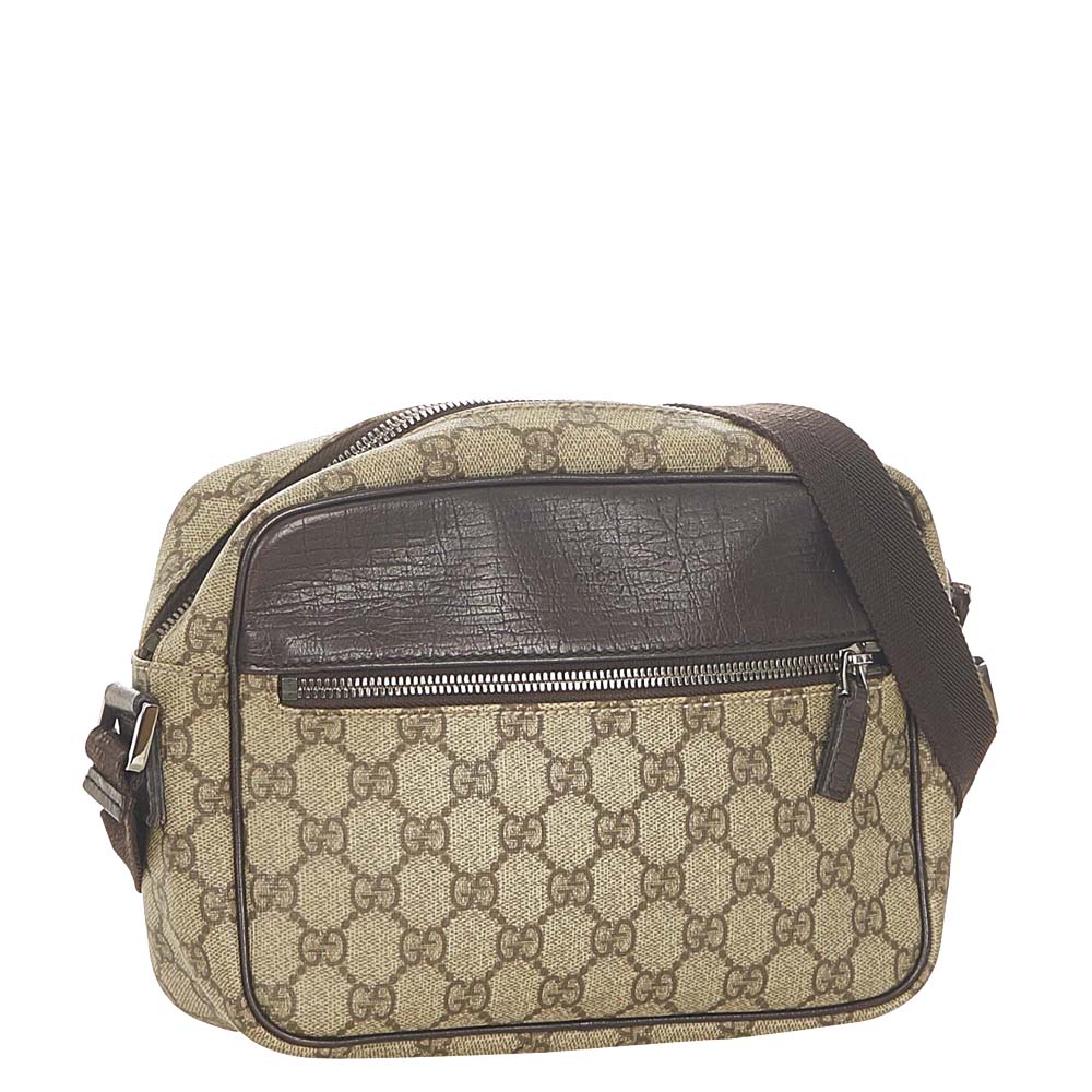 

Gucci Beige/Brown GG Canvas Crossbody Bag