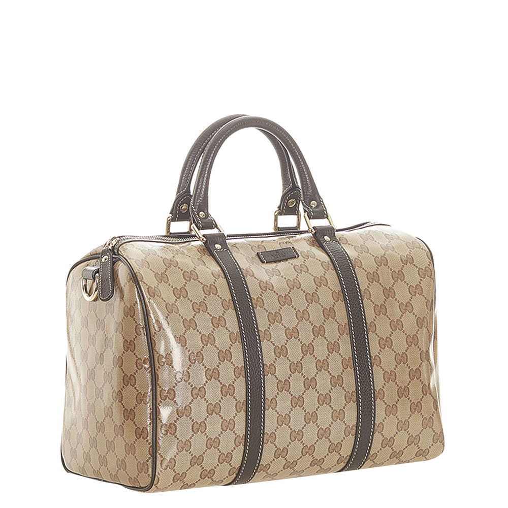 

Gucci Brown/Beige Crystal Canvas Joy Duffel Bag