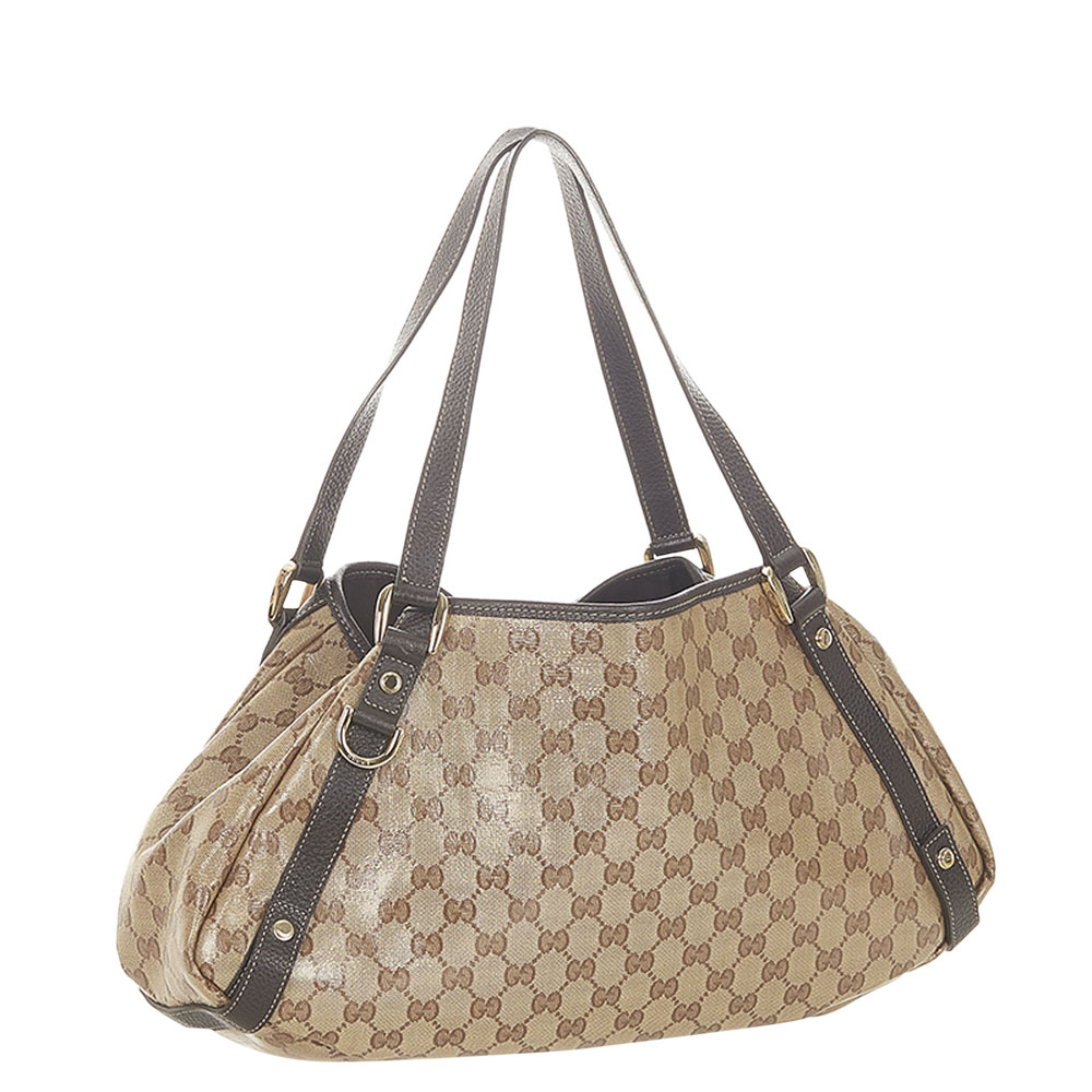 

Gucci Brown Canvas Pelham Tote Bag