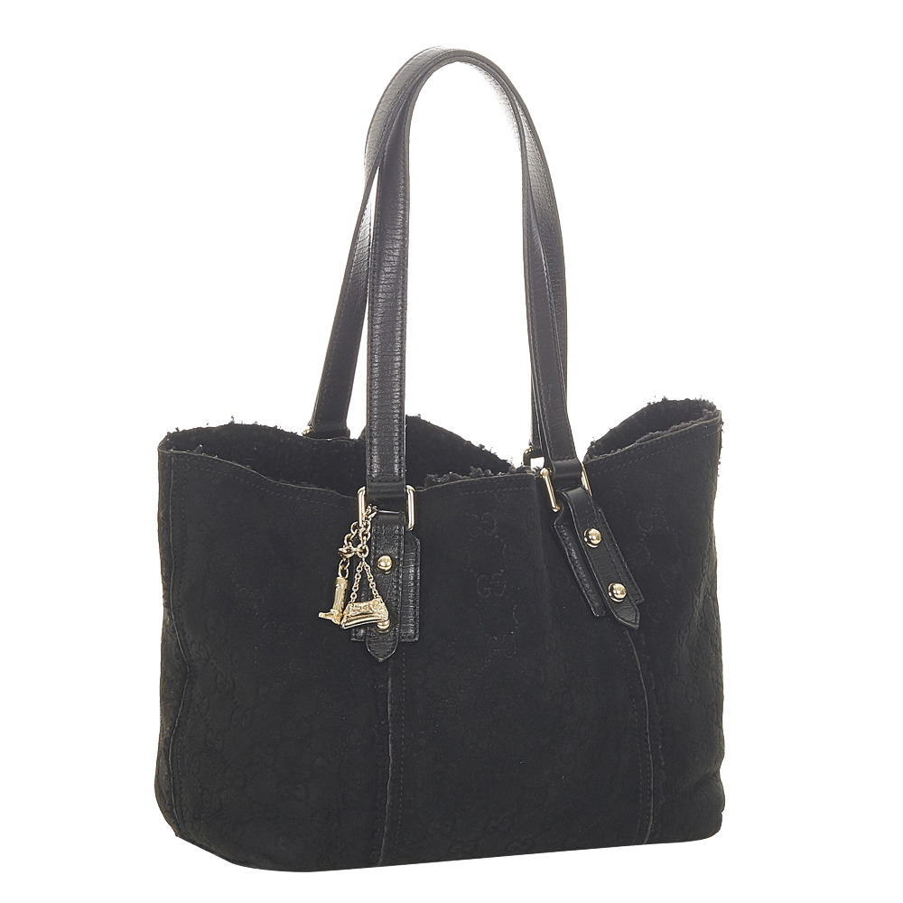 

Gucci Black GG Canvas Jolicoeur Tote Bag