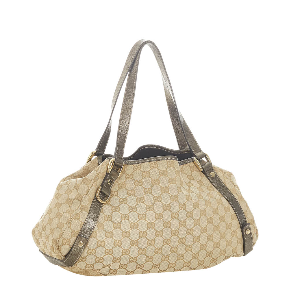 

Gucci Beige/Brown GG Canvas Pelham Hobo Bag