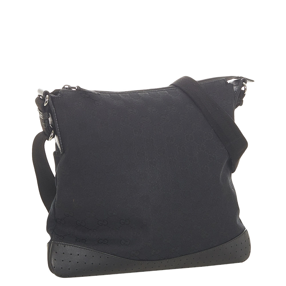 

Gucci Black GG Canvas Shoulder Bag